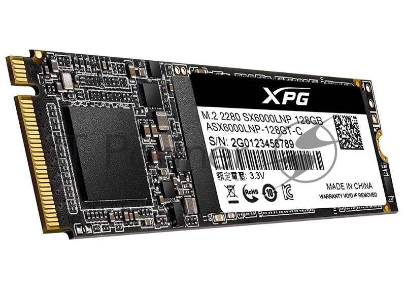 SSD M.2 ADATA 128Gb SX6000 Lite <ASX6000LNP-128GT-C> (PCI-E 3.0 x4, up to 1800/600Mbs, 3D TLC, NVMe 1.3, 22x80mm)