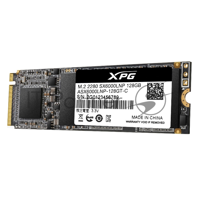 SSD M.2 ADATA 128Gb SX6000 Lite <ASX6000LNP-128GT-C> (PCI-E 3.0 x4, up to 1800/600Mbs, 3D TLC, NVMe 1.3, 22x80mm)