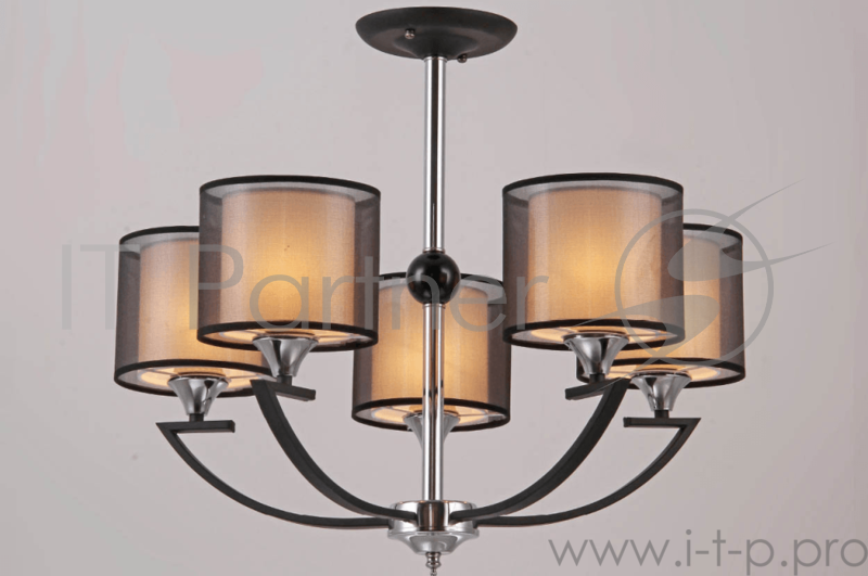 Светильник Hiper 5хЕ27х60Вт Венге/Хром H025-5