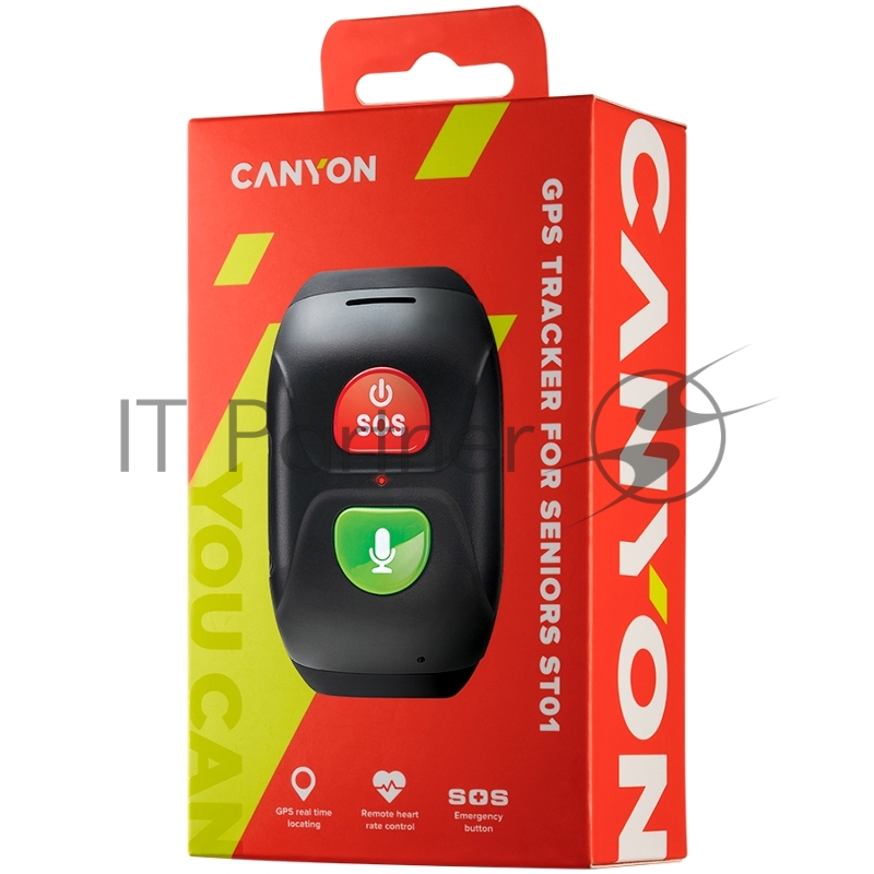 Смарт-часы Senior Tracker, GPS function, SOS button, IP67 waterproof, single SIM, 16KB RAM 512KB ROM, GSM(850/900/1800/1900MHz), 400mAh, compatibility with iOS and android, Black, host: 66*37*16mm, strap: 20wide*240mm, 48g