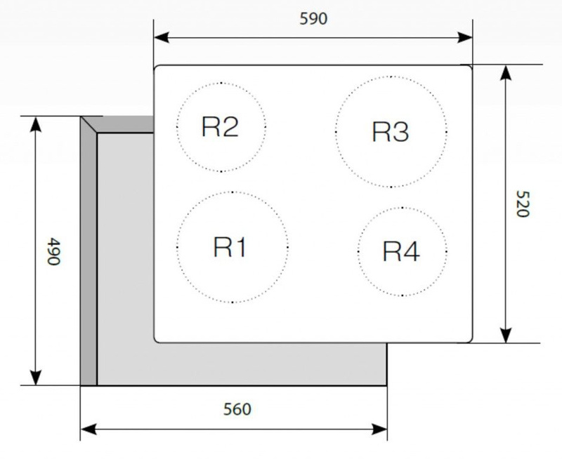 Варочная поверхность Lex EVH 640 слоновая кость