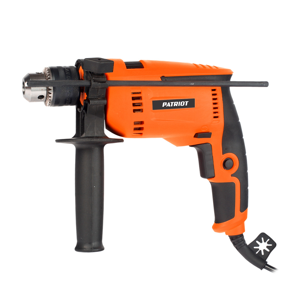 Дрель, Шуруповерт PATRIOT FD600h Дрель электрическая ударная 120301440 {Эл. дрель, с ударом, мощность 600Вт, макс.диаметр 13мм, глубиномер + дополнительная ручка}
