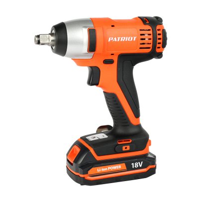 Дрель, Шуруповерт PATRIOT BR 180Li-1/2 Гайковерт ударный аккумуляторный 180301140 { две батареи Li-ion, 18V, 1,5 Ah, 140 Нм, большой кейс, зарядка за 1 час }