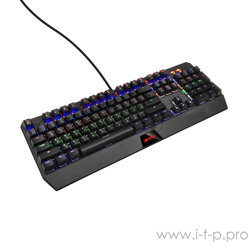 Игровая клавиатура чёрная HIPER MK-3 RATE (104кл, USB, Outemu, RGB подсветка)