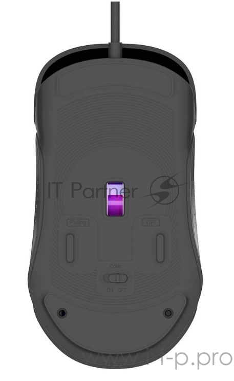 Игровая мышь HIPER GMUS-2000 ASASSIN чёрная (USB, 7 кнопок, 12000 dpi, SPCP6662, Huano white, RGB подсветка)