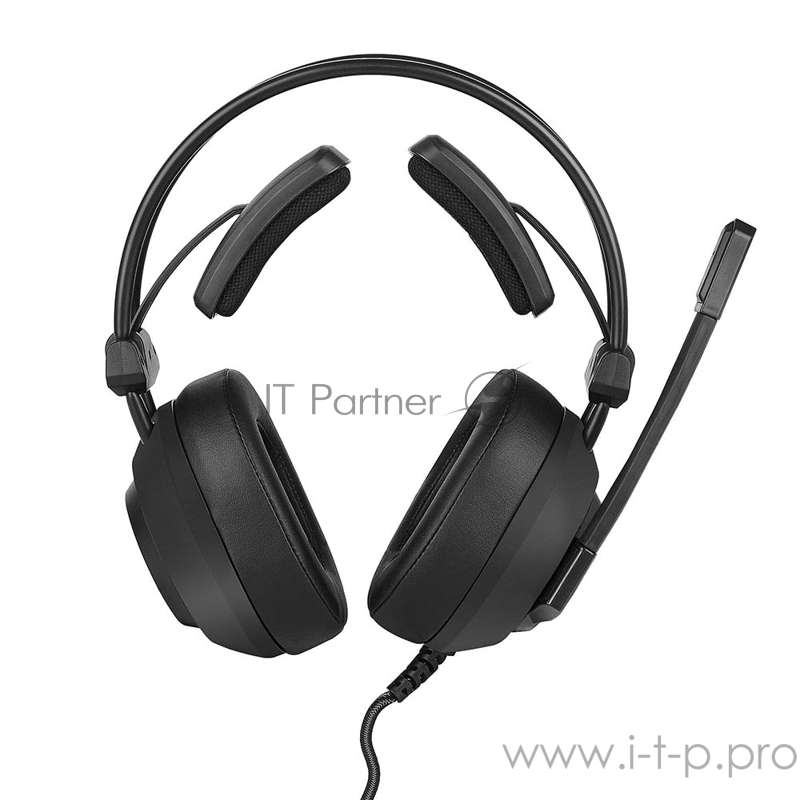 Игровая гарнитура черная HIPER Deeper (jack 3.5 мм, 50 мм, RGB подсветка)