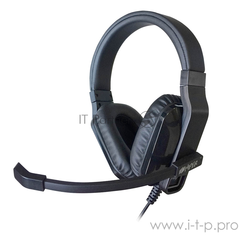 Игровая гарнитура черная HIPER Capella (jack 3.5 мм, 40 мм)