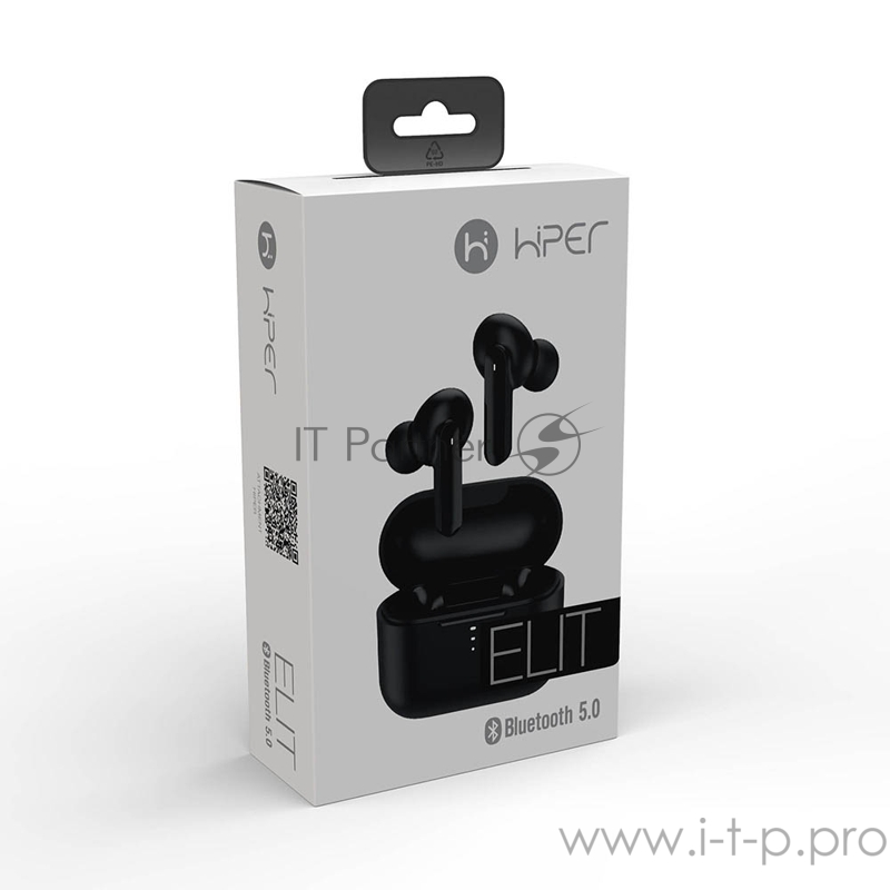 Наушники Hiper TWS ELIT Bluetooth 5.0, QCC3020, Li-Pol 50mAh черный