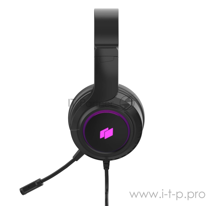 Игровая гарнитура чёрная HIPER HS-110PRO Rondo (7.1, 50 мм, USB, RGB подсветка)