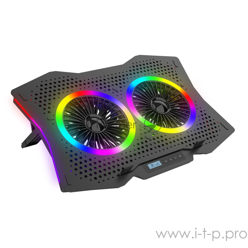 Подставка для игровых ноутбуков HIPER NEMISA (до 18, вентиляторы 2 х 140 мм, 800-1200 RPM, 72CFM, LED подсветка)