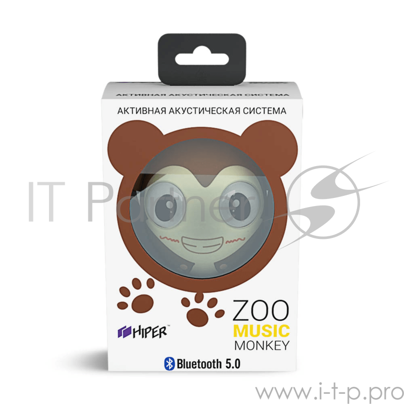 Акустическая система HIPER Портативная акустическая система Bluetooth Speaker HIPER ZOO Music Monkey, Обезьяна