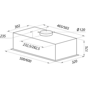 Вытяжка встраиваемая Maunfeld CROSBY PUSH 60 нержавеющая сталь управление: кнопочное (1 мотор)