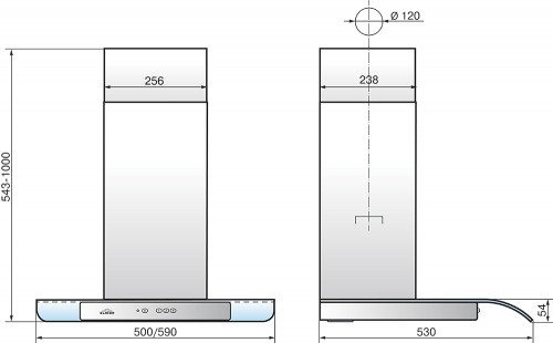 Вытяжка ELIKOR Кристалл 50Н-430-К3Д нерж/тонир.