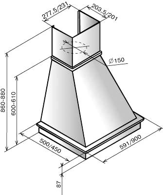 Вытяжка ELIKOR Вилла 60П-650-П3Л бежевый/дуб неокраш.