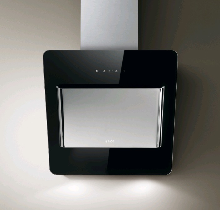 Вытяжка каминная Elica Belt LUX BL/A/55 черный/нержавеющая сталь управление: сенсорное (1 мотор)