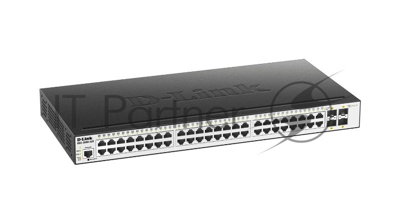 D-Linjk DGS-3000-52X/B2A,L2 Managed Switch with 48 10/100/1000Base-T ports and 4 10GBase-X SFP+ ports.16K Mac address, 802.3x Flow Control, 4K of 80