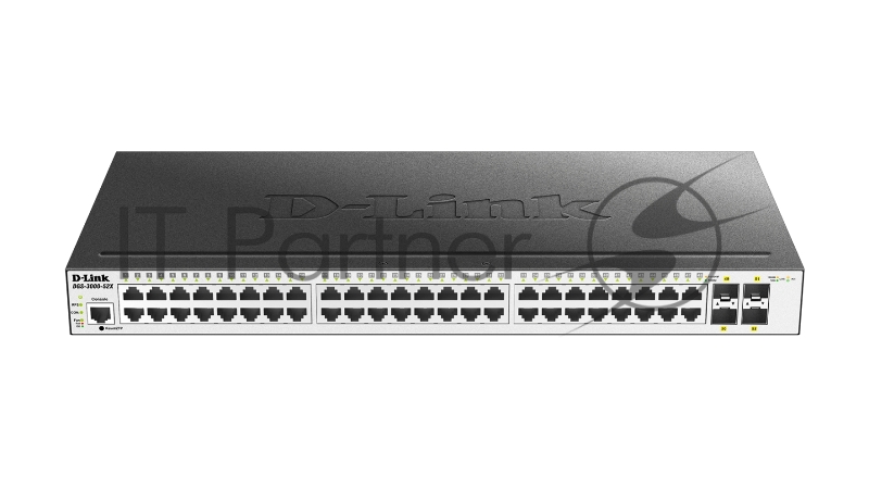D-Linjk DGS-3000-52X/B2A,L2 Managed Switch with 48 10/100/1000Base-T ports and 4 10GBase-X SFP+ ports.16K Mac address, 802.3x Flow Control, 4K of 80