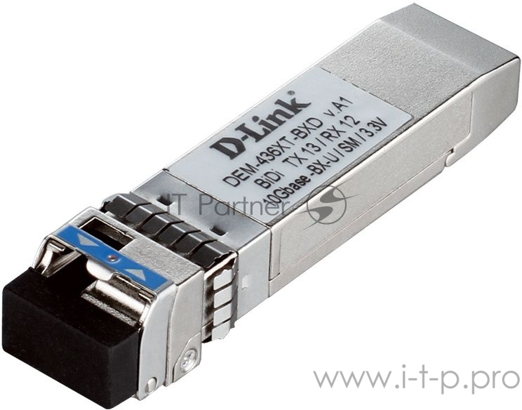 D-Link 436XT-BXD/20KM/B2A WDM трансивер SFP+ с 1 портом 10GBase-ER (Tx:1330 нм, Rx:1270 нм) для одномодового оптического кабеля (до 20 км)