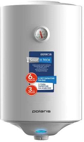 Водонагреватель Polaris PM 50 VR Slim 2кВт 50л электрический настенный/белый