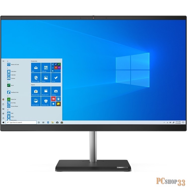Lenovo V50a-24IMB All-In-One 23,8 Pen G6400T, 8GB, 1TB HDD 7200rpm, Intel UHD 610, WiFi, BT, DVD-RW, HD Cam, VESA, USB KB&Mouse, Win 10 Pro64 RUS, 1