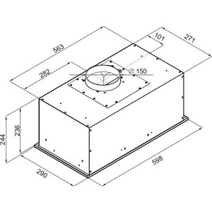 Вытяжка встраиваемая Maunfeld Crosby Power 60 белый управление: кнопочное (1 мотор)