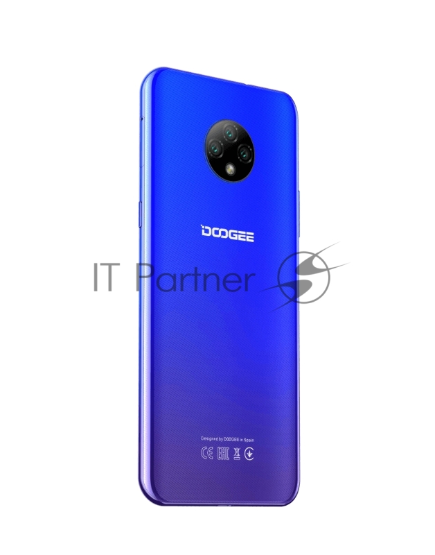 Смартфон Doogee Doogee X95 Pro Jewelry Blue, 16,56 см (6.52) 19:9 540 x 1200 пикселей, 1.8GHz, 4 Core, 4GB RAM, 32GB, up to 256GB flash, 13 МП+2 МП+2 МП/5Mpix, 2 Sim, 2G, 3G, LTE, BT v5.0, Wi-Fi, GPS, Micro-USB, 4350 мА·ч, Android 10, 192g, 167 ммx77