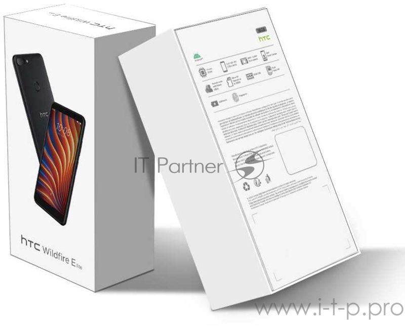 Смартфон HTC Wildfire E lite 16Gb 2Gb черный моноблок 3G 4G 2Sim 5.45 720x1440 Android 10 8Mpix 802.11 a/b/g/n/ac GPS GSM900/1800 GSM1900 MP3 FM microSD max128Gb
