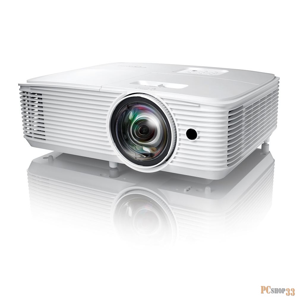 Проектор Optoma W319ST Full 3DDLP,WXGA (1280*800), 4000 ANSI Lm,25 000:1,Короткофокусный TR 0.521:1 HDMI v1.4a x2 +MHLVGA (YPbPr/RGB)x2 Composite x1 MicINx1 AudioINVGA OutAudioOutUSB-A power 1ARS232RJ45x110Wx126dB3.0 кг. белый [E9PD7DR02EZ1