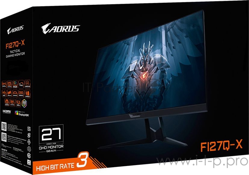 Монитор Gigabyte 27 Aorus FI27Q-X IPS 2560x1440 240Hz FreeSync 400cd/m2 16:9