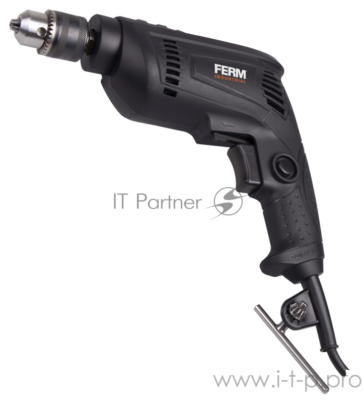 Дрель FERM PDM1048P мощность-450W/скорость вр.-0-4500 об/мин/сталь/дерево-10/25мм