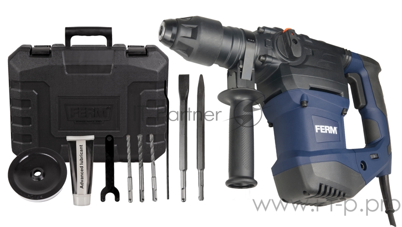 Перфоратор FERM SDS-plus HDM1037 мощность - 1500W/сила удара - 6 Дж/число ударовВ мин - 0-4400/бетон - 32мм