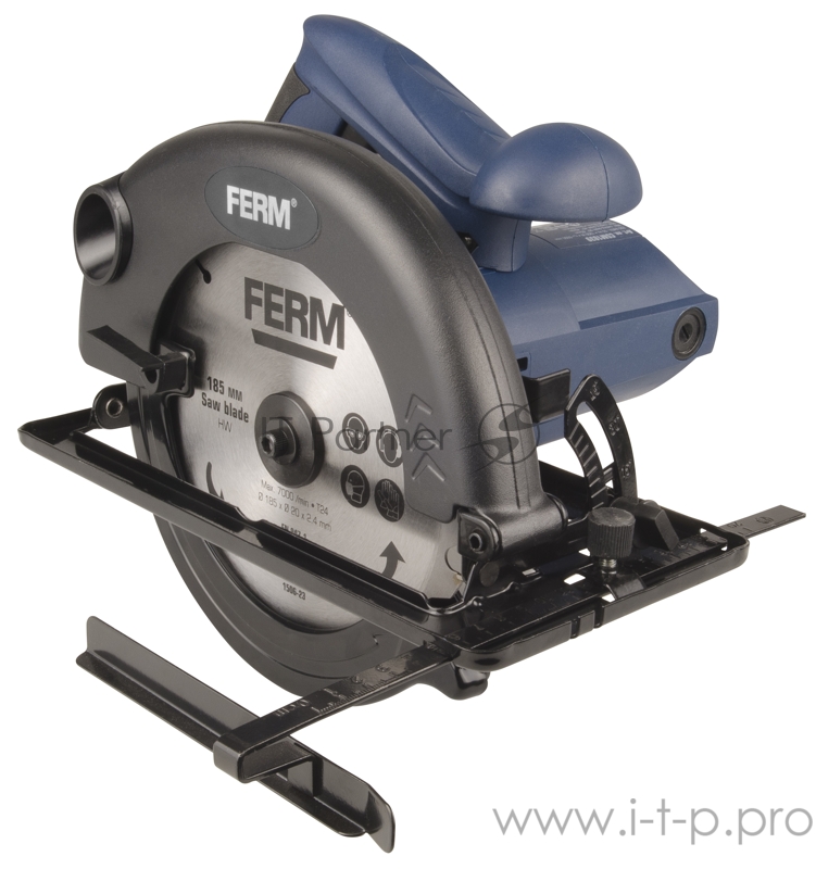 Пила дисковая FERM CSM1039 мощность-1200W/скорость вр.- 5000/д.диска-185/глубина пропила-65