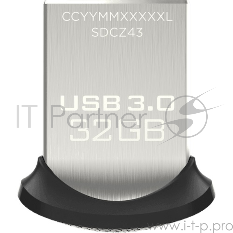 Накопитель USB flash 32ГБ SanDisk Ultra Fit, черный (USB3.0)
