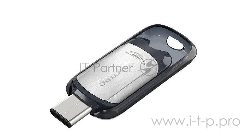 Накопитель USB flash 32ГБ SanDisk Ultra Type-C, серебр.-черный (USB3.1)
