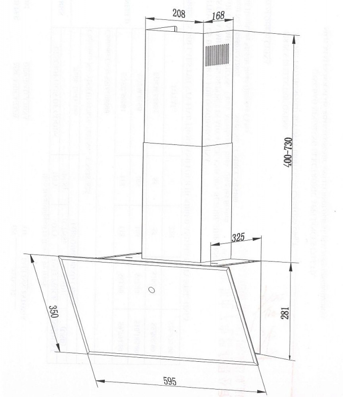 Вытяжка каминная Maunfeld Topaz 60 белый управление: сенсорное (1 мотор)