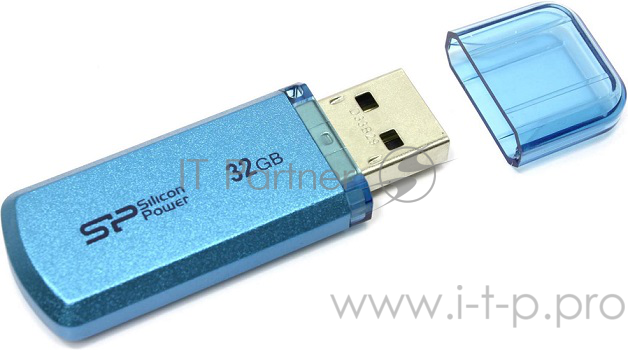 Накопитель USB flash 32ГБ Silicon Power Helios 101 SP032GBUF2101V1B, голубой (USB2.0)