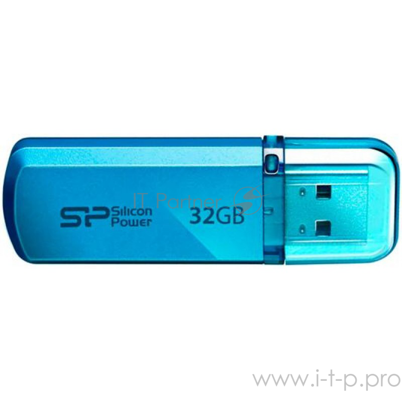 Накопитель USB flash 32ГБ Silicon Power Helios 101 SP032GBUF2101V1B, голубой (USB2.0)