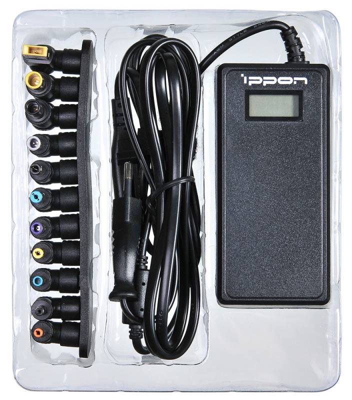 Блок питания Ippon D90U автоматический 90W 15V-19.5V 10-connectors 8A 1xUSB 2.1A от бытовой электрос