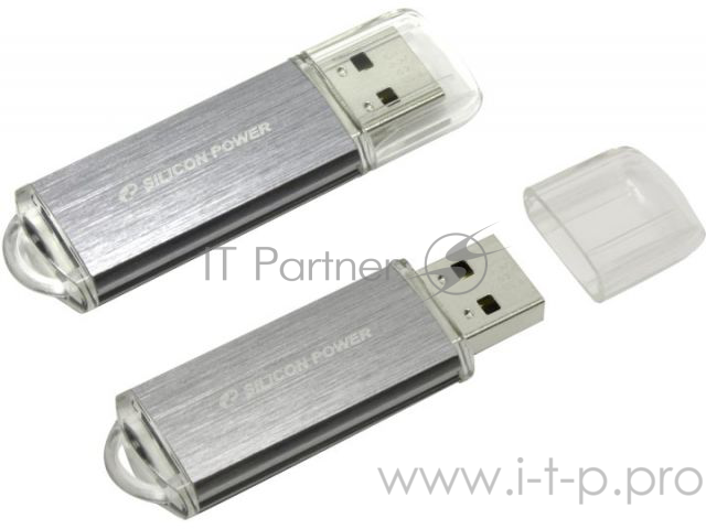Накопитель USB flash 32ГБ Silicon Power ULTIMA II SP032GBUF2M01V1S, серебр. (USB2.0)