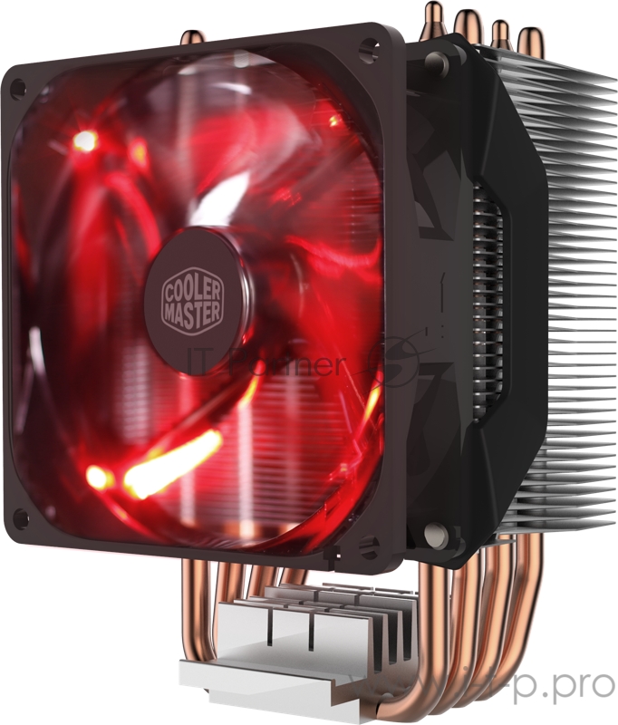 Кулер Cooler Master Hyper H410R, 600-2000 RPM, 100W, 4-pin, Red LED fan, Full Socket Support
