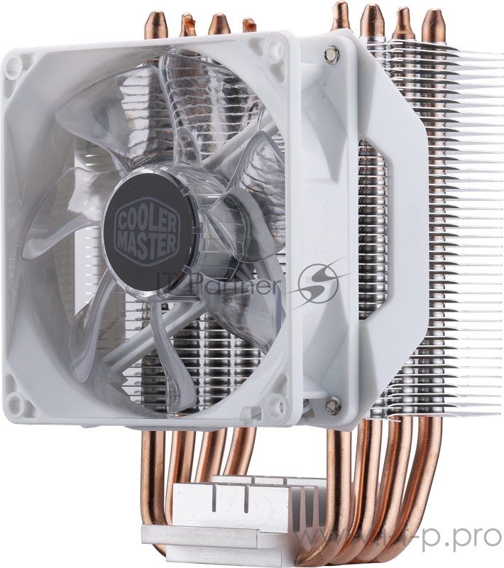 Кулер Cooler Master Hyper H410R White Edition, 600-2000 RPM, 100W, 4-pin, Full Socket Support