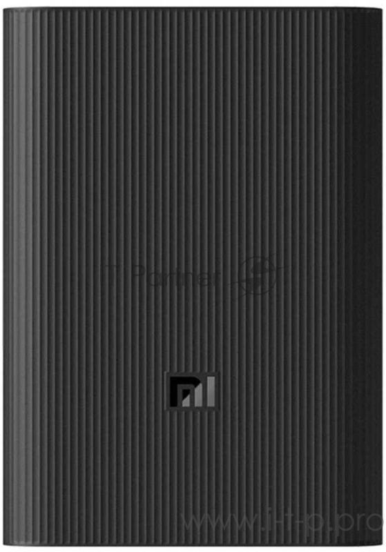 Мобильный аккумулятор Xiaomi Mi Power Bank 3 Ultra Compact Li-Pol 10000mAh 3A+2.5A черный 2xUSB материал пластик