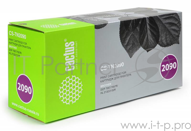 Расходные материалы TN-2090_CACTUS Тонер-картридж CACTUS (CS-TN2090) для Brother DCP-7057, 1000 стр