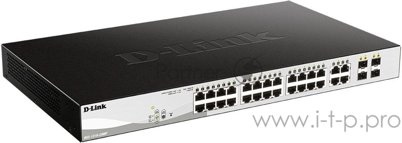 Коммутатор D-Link DGS-1210-28MP DGS-1210-28MP, F2A 24G 24PoE+ 370W настраиваемый