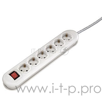 Сетевой удлинитель Hama H-108853 1.4м (6 розеток) белый