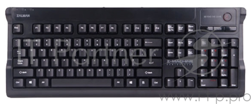 Клавиатура Zalman ZM-K600S black USB+PS2 {Клавиатура мембранная игровая клавиатура, поддержка мульти нажатий, 8 красных дополнительных кнопок}