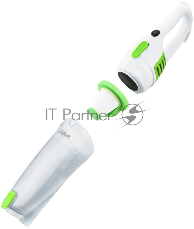 Пылесос ручной Kitfort KT-597-2 600Вт белый/зеленый