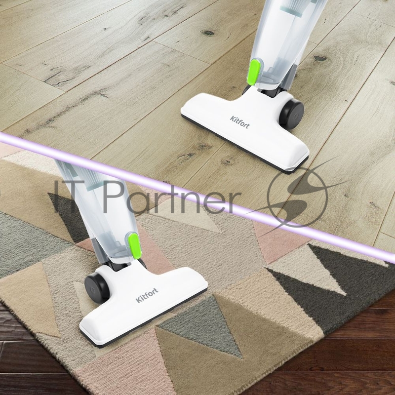 Пылесос ручной Kitfort KT-597-2 600Вт белый/зеленый