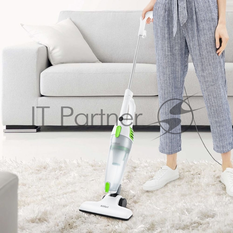 Пылесос ручной Kitfort KT-597-2 600Вт белый/зеленый