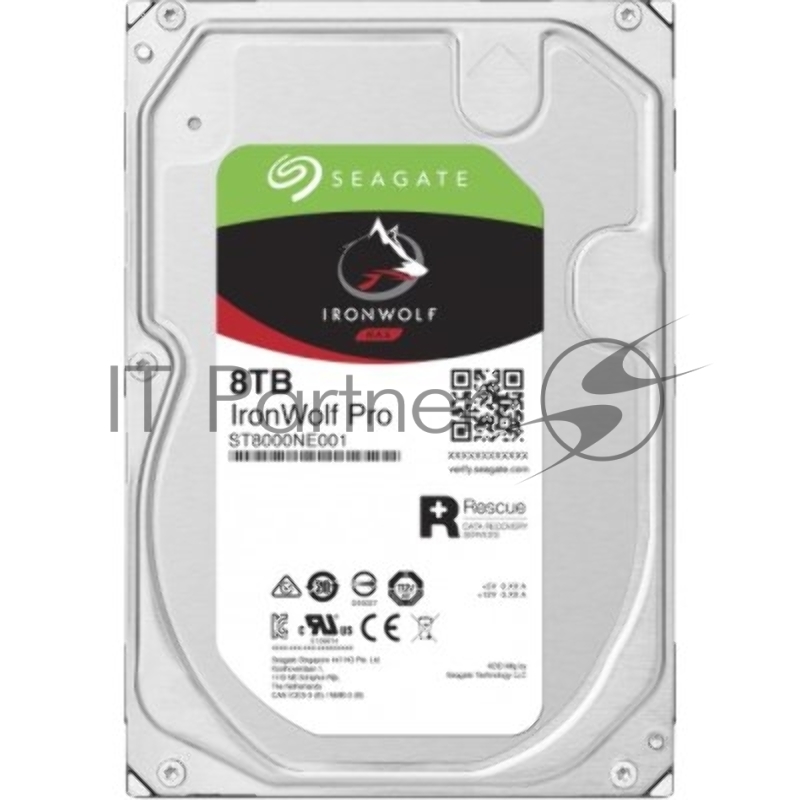 3.5 8TB Seagate IronWolf Pro NAS HDD ST8000NE001 SATA 6Gb/s, 7200rpm, 256MB, 24x7, Bulk